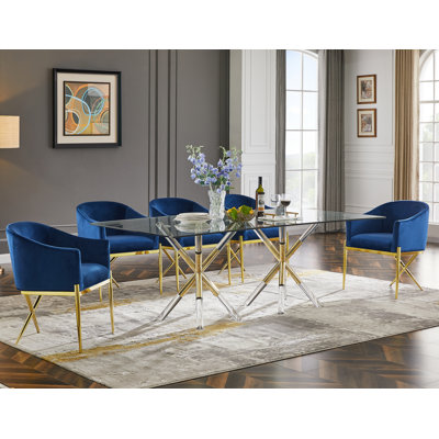 Everly Quinn Garnes 9 Piece Dining Set Reviews Wayfair